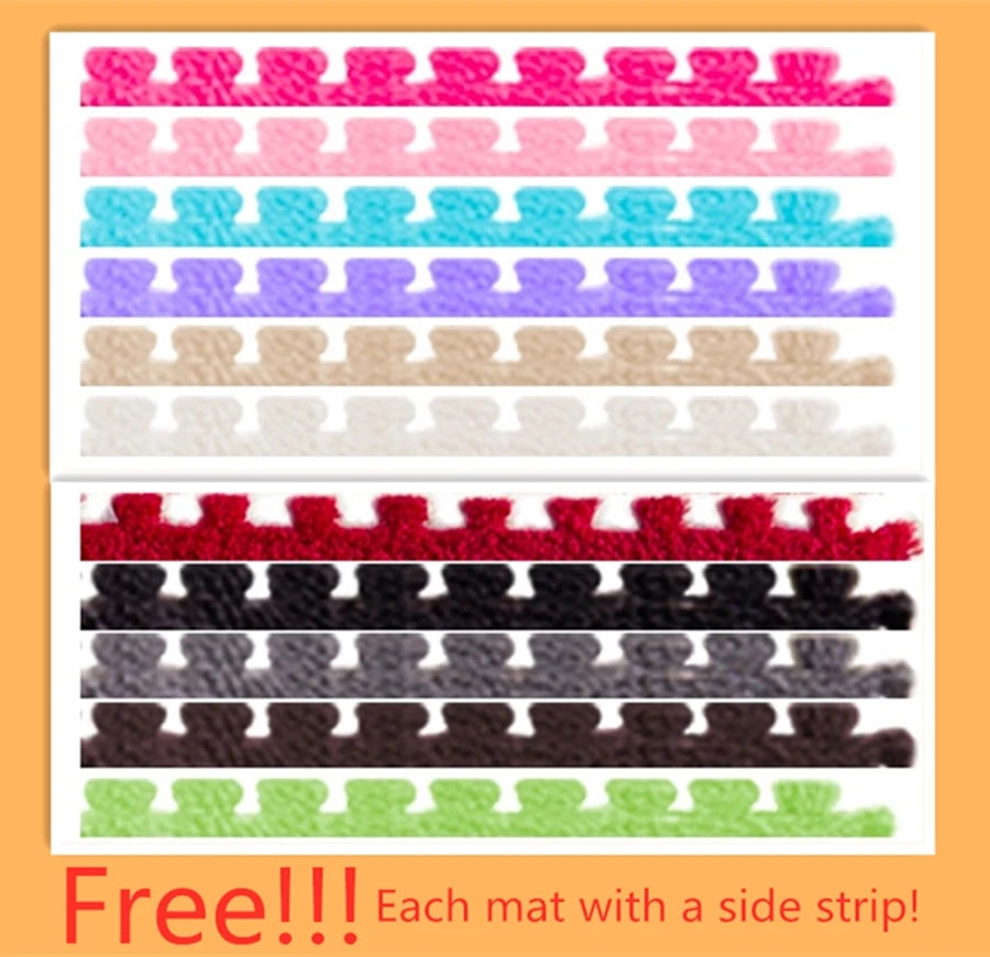 1Pc30X30Cm DIY Jigsaw Shaggy Carpet Living Room Bedroom Soft Floor Area Rug Children Kids Magic Patchwork Plush Mat Baby Playmat