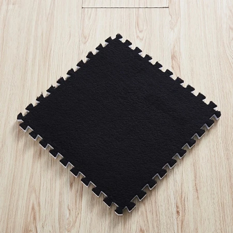 1Pc30X30Cm DIY Jigsaw Shaggy Carpet Living Room Bedroom Soft Floor Area Rug Children Kids Magic Patchwork Plush Mat Baby Playmat