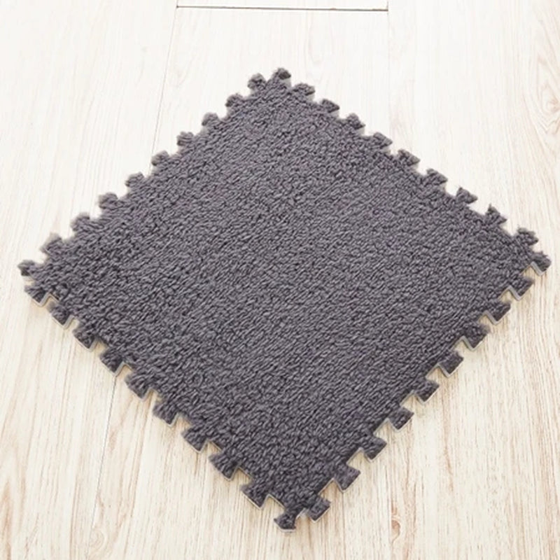 1Pc30X30Cm DIY Jigsaw Shaggy Carpet Living Room Bedroom Soft Floor Area Rug Children Kids Magic Patchwork Plush Mat Baby Playmat