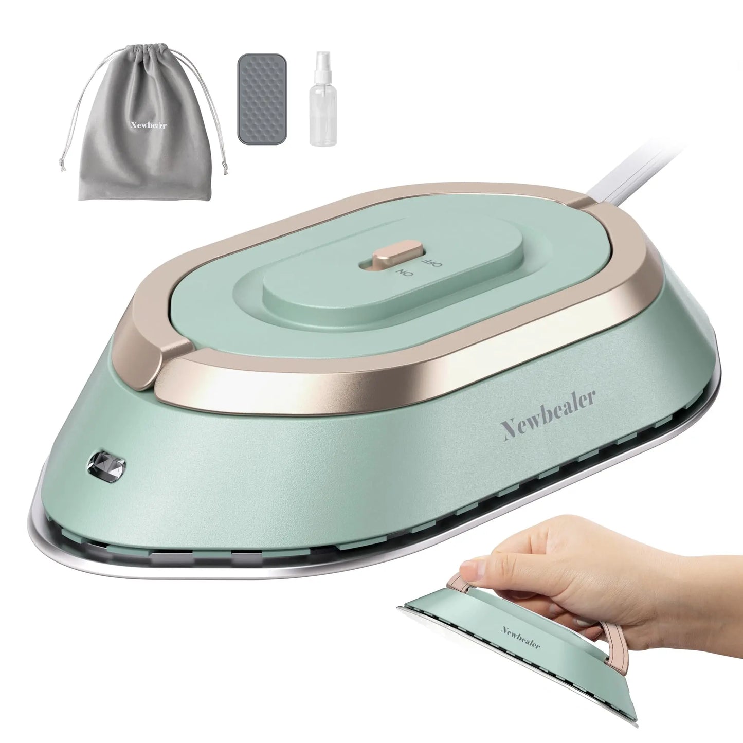 Portable Mini Electric Iron Dual-Voltage Non-Steam Travel Dry Iron 100-240V